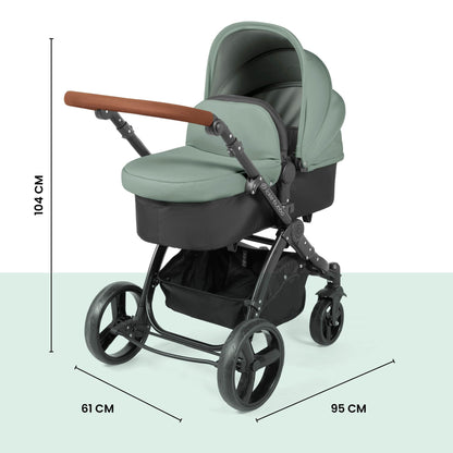 Ickle Bubba Stomp Urban 7-Piece City Pram Bundle – Sage Green