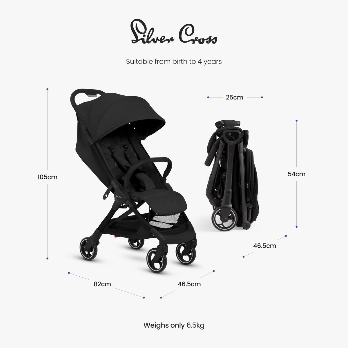 Silver Cross Clic 2 Compact Stroller & Travel Bag | Space