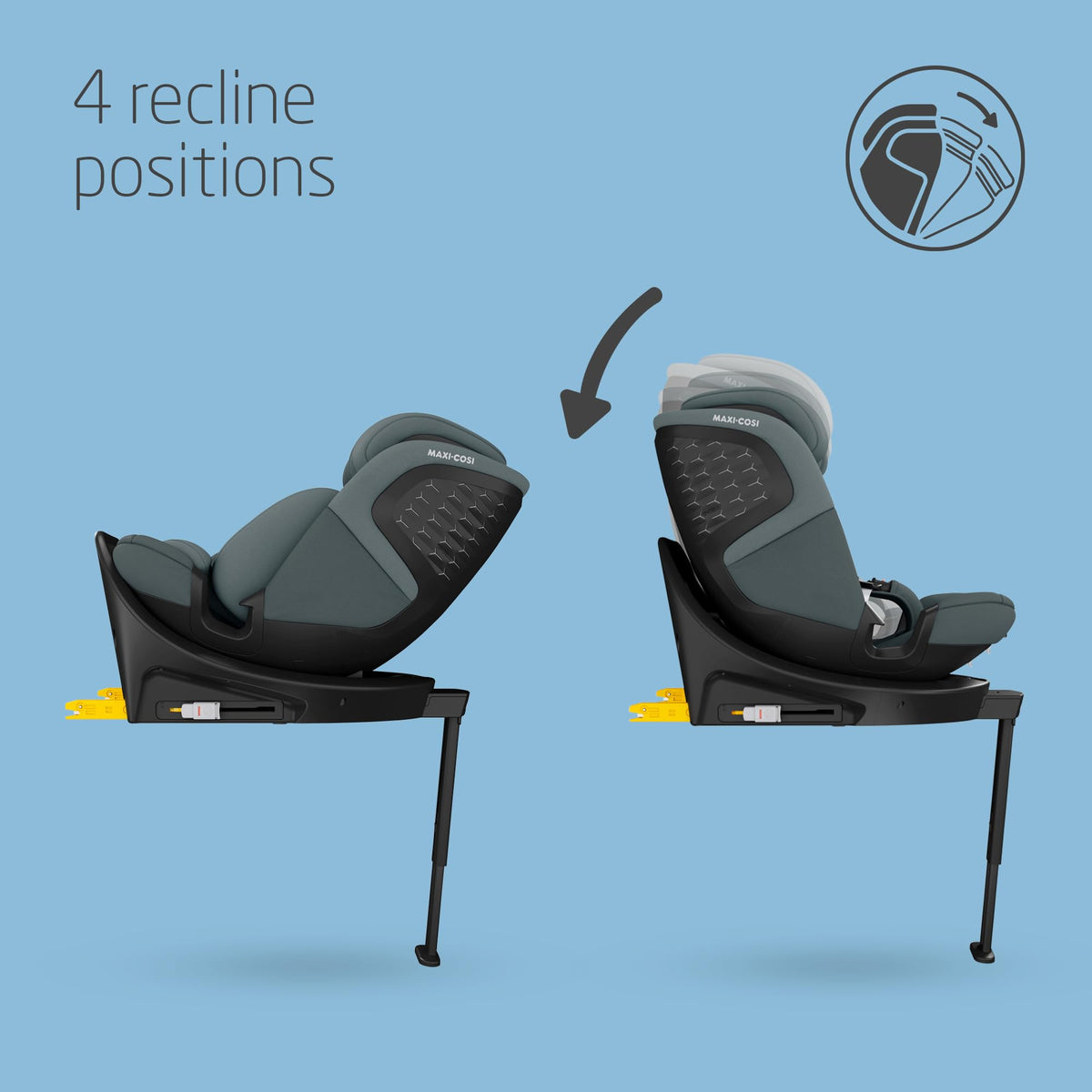 Maxi-Cosi Emerald S i-Size 360° Car Seat, 0–12 Yrs – Tonal Graphite