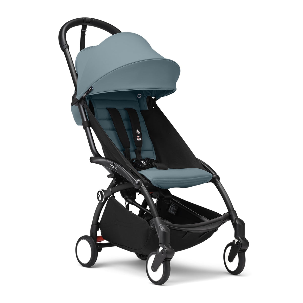 Stokke YOYO3 Stroller 6M+ | Black Frame & Aqua | Carry-On