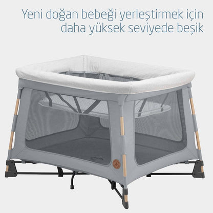 Maxi-Cosi Swift 3-in-1 Baby Travel Cot 0–3.5 Yrs | Beyond Grey