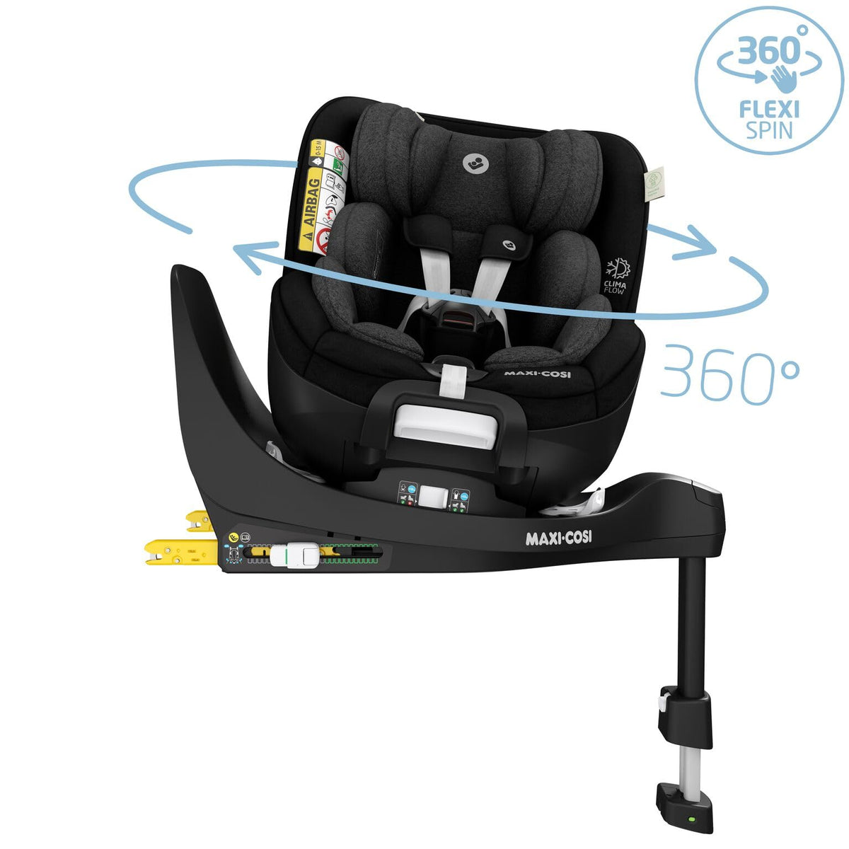 Maxi-Cosi Mica Pro Eco i-Size 360° Car Seat, 0–4 Yrs – Black