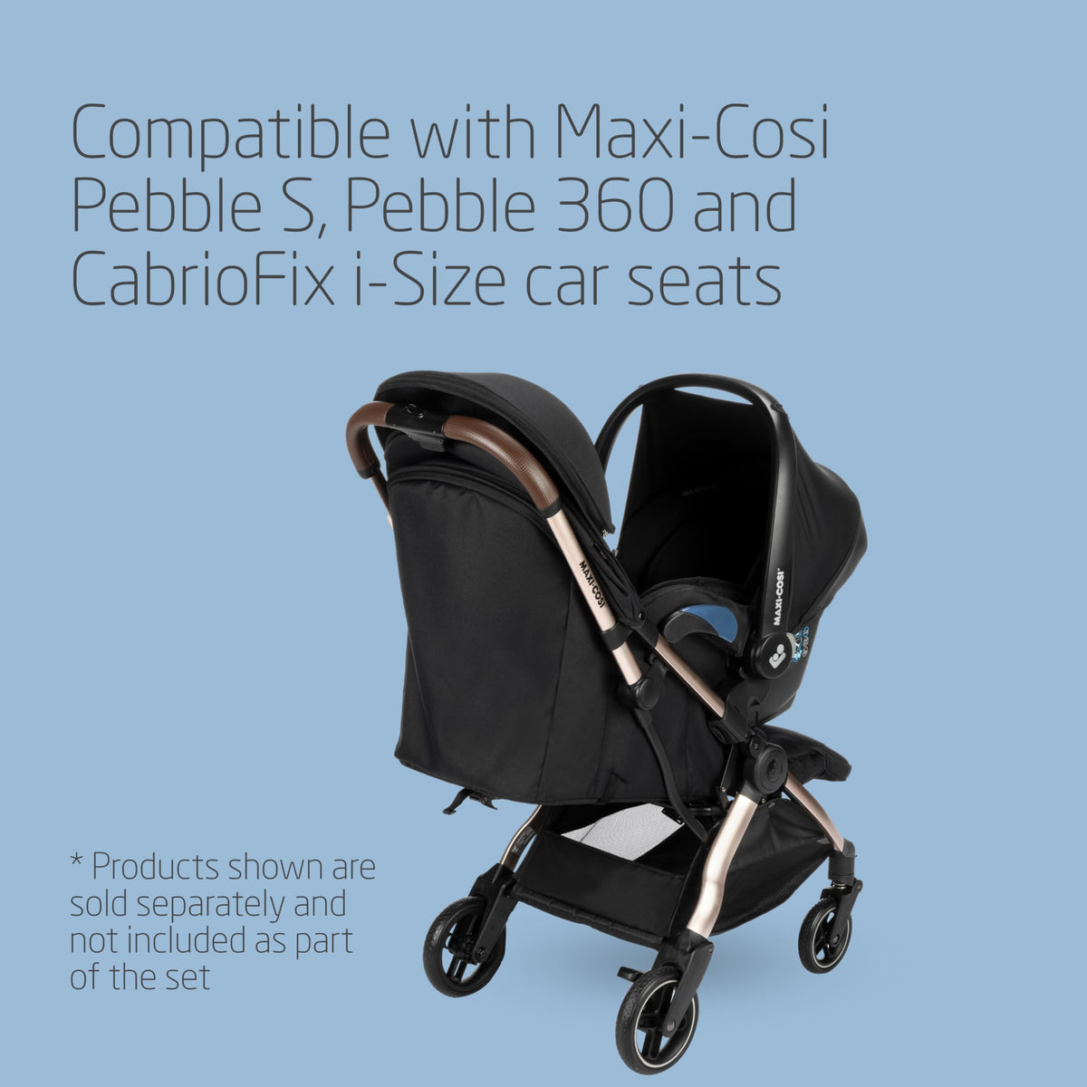 Maxi-Cosi Eva3 Lightweight Pushchair, 0–4 Yrs – Essential Black