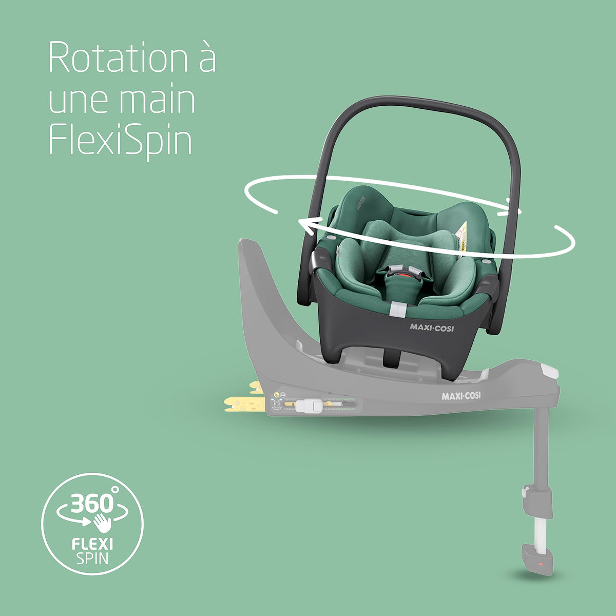 Maxi-Cosi Pebble 360 i-Size Baby Car Seat | Essential Green