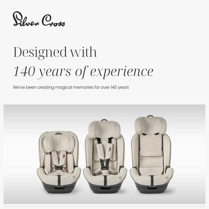 Silver Cross Balance i-Size Car Seat | 15M–12Yrs | Almond