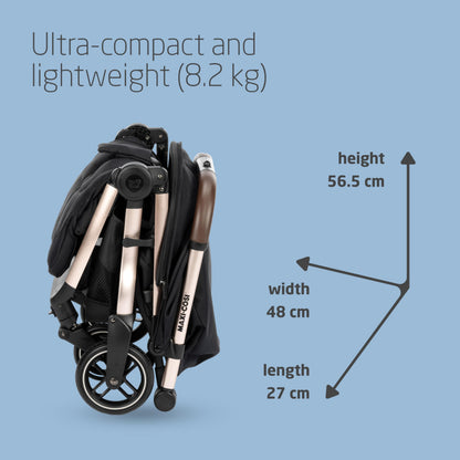 Maxi-Cosi Eva3 Lightweight Pushchair, 0–4 Yrs – Essential Black