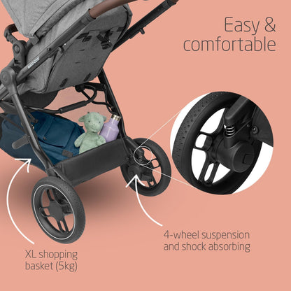 Maxi-Cosi Zelia S Trio 3-in-1 Travel System | Grey