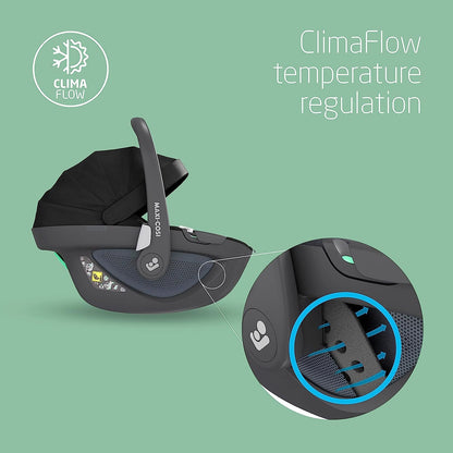 Maxi-Cosi Pebble 360 i-Size Newborn Car Seat | Essential Black