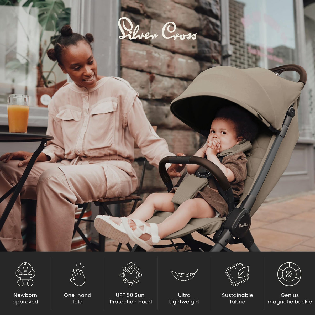Silver Cross Clic 2 Compact Stroller & Travel Bag | Cobble