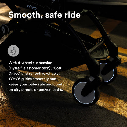 Stokke YOYO3 Stroller 6M+ | Black Frame & Taupe | Carry-On