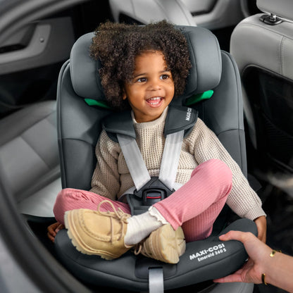 Maxi-Cosi Emerald S i-Size 360° Car Seat, 0–12 Yrs – Tonal Graphite
