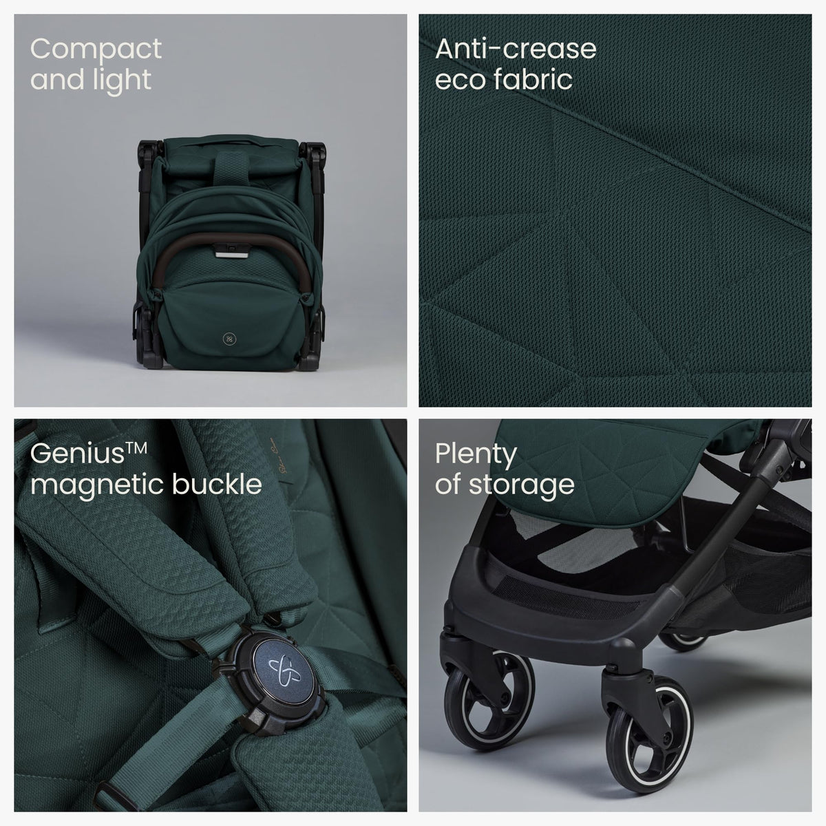 Silver Cross Clic 2 Compact Stroller & Travel Bag | Conifer