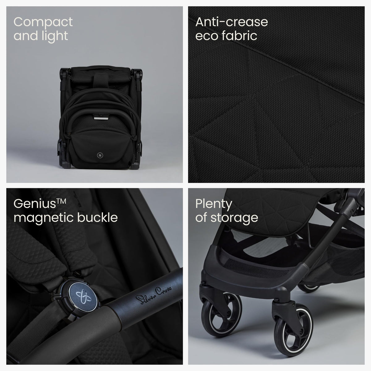 Silver Cross Clic 2 Compact Stroller & Travel Bag | Space